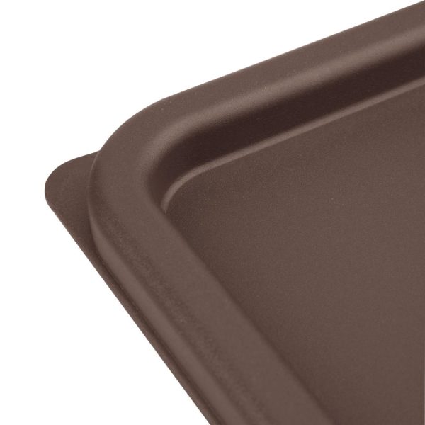 Hygiplas Square Food Storage Container Lid Brown Large - Image 4