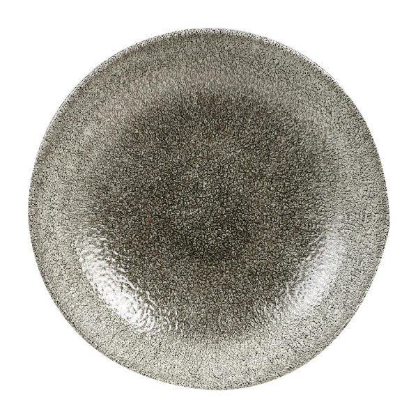 Churchill Studio Prints Raku Round Coupe Bowls Quartz Black 248mm (Pack of 12) - Image 2