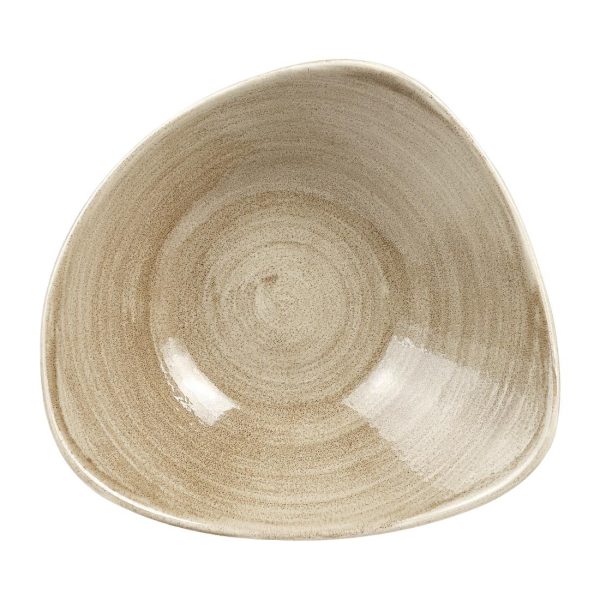 Churchill Stonecast Patina Antique Triangle Bowls  Taupe 235mm (Pack of 12) - Image 2