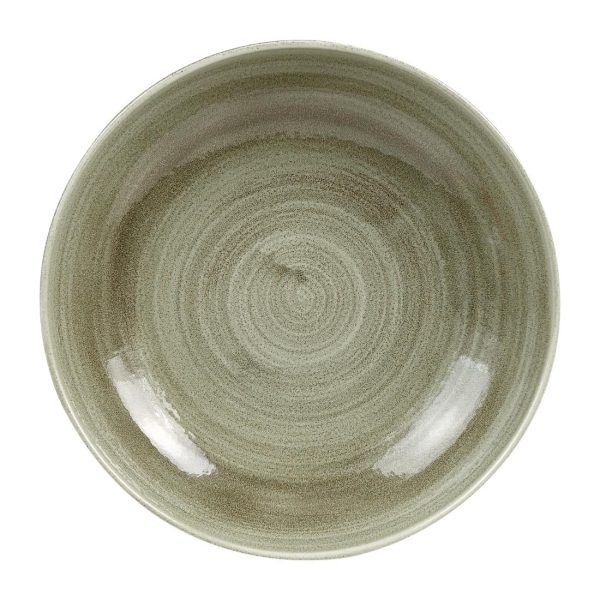 Churchill Stonecast Patina Antique Round Coupe Bowls Green 248mm (Pack of 12) - Image 2