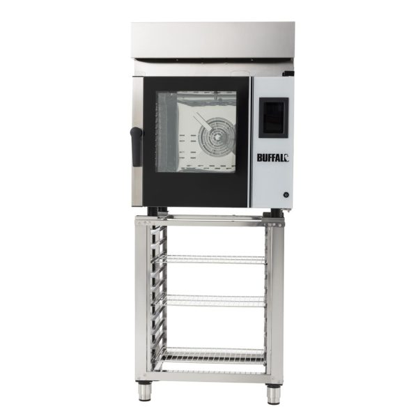 Buffalo Freestanding Smart Touchscreen Compact Combi Oven  6 x GN 1/1 with Installation Kit and Extraction Hood - Image 19