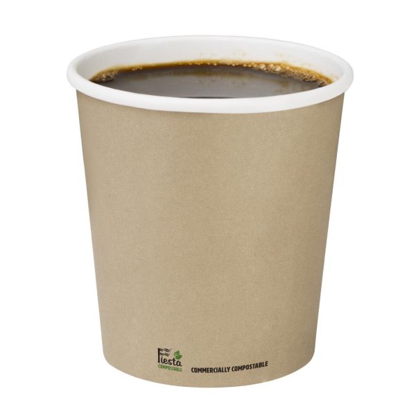 Fiesta Compostable Coffee Cups Single Wall 8oz (Pack of 1000) - Image 4