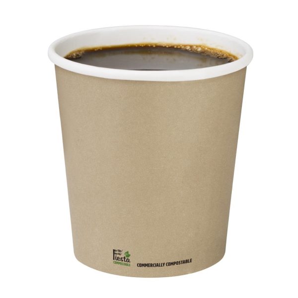 Fiesta Compostable Coffee Cups Single Wall 8oz (Pack of 50) - Image 5