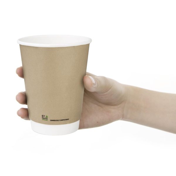 Fiesta Compostable Coffee Cups Double Wall 340ml (Pack of 500) - Image 3
