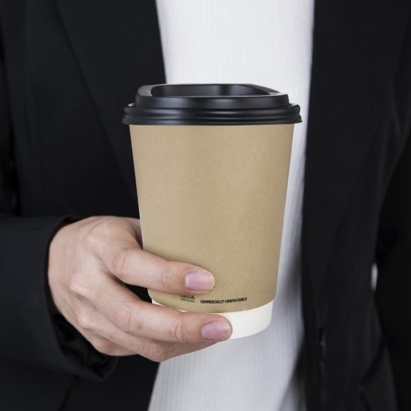 Fiesta Compostable Coffee Cups Double Wall 340ml (Pack of 500) - Image 5