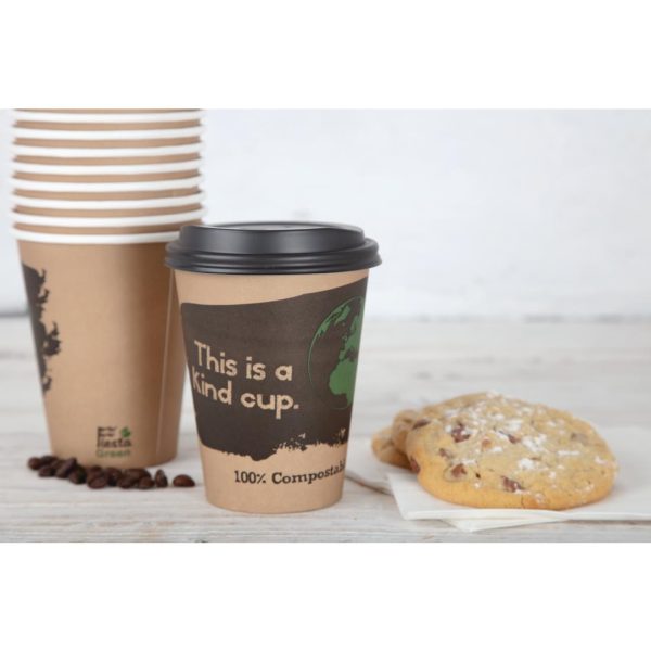 Fiesta Compostable Coffee Cups Single Wall 12oz (Pack of 50) - Image 6