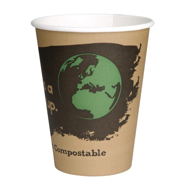 Fiesta Compostable Coffee Cups Single Wall 340ml / 12oz (Pack of 1000) - Image 6