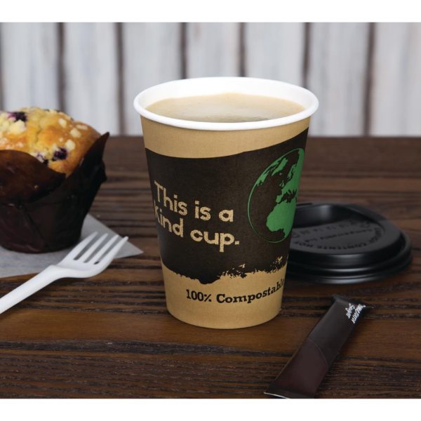 Fiesta Compostable Coffee Cups Single Wall 340ml / 12oz (Pack of 1000) - Image 10
