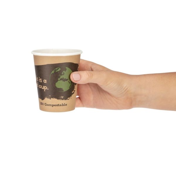 Fiesta Compostable Coffee Cups Single Wall 8oz (Pack of 50) - Image 7