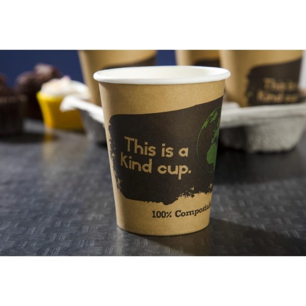 Fiesta Compostable Coffee Cups Single Wall 8oz (Pack of 50) - Image 12
