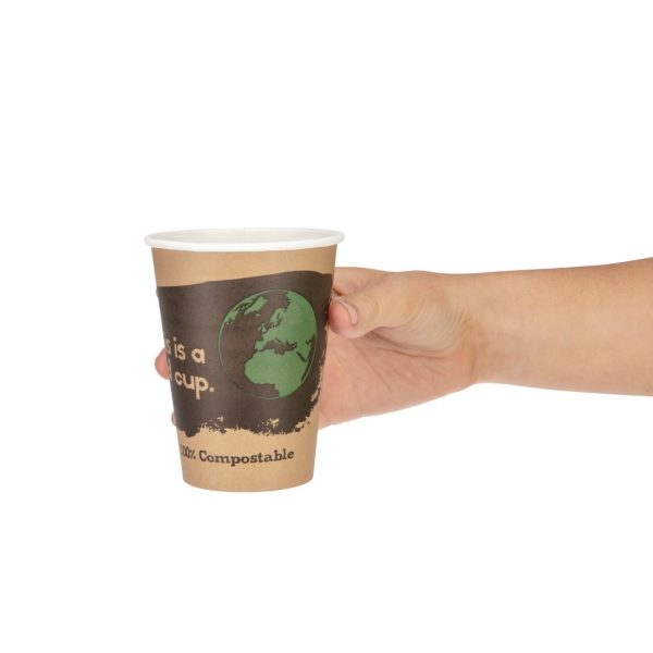 Fiesta Compostable Coffee Cups Single Wall 12oz (Pack of 50) - Image 9