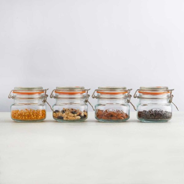 Kilner Square Clip Top Jar 0.5Ltr (Pack 4)     - Image 2