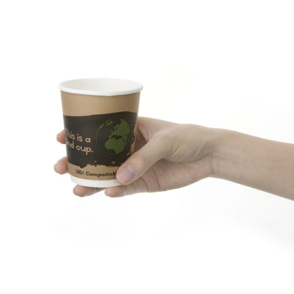 Fiesta Compostable Coffee Cups Double Wall 227ml / 8oz (Pack of 25) - Image 10