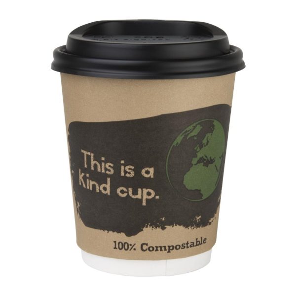 Fiesta Compostable Coffee Cups Double Wall 227ml / 8oz (Pack of 25) - Image 12