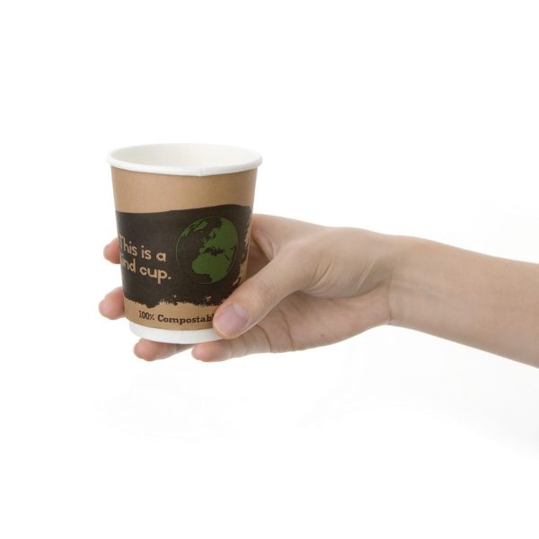 Fiesta Compostable Coffee Cups Double Wall 227ml / 8oz (Pack of 25) - Image 14
