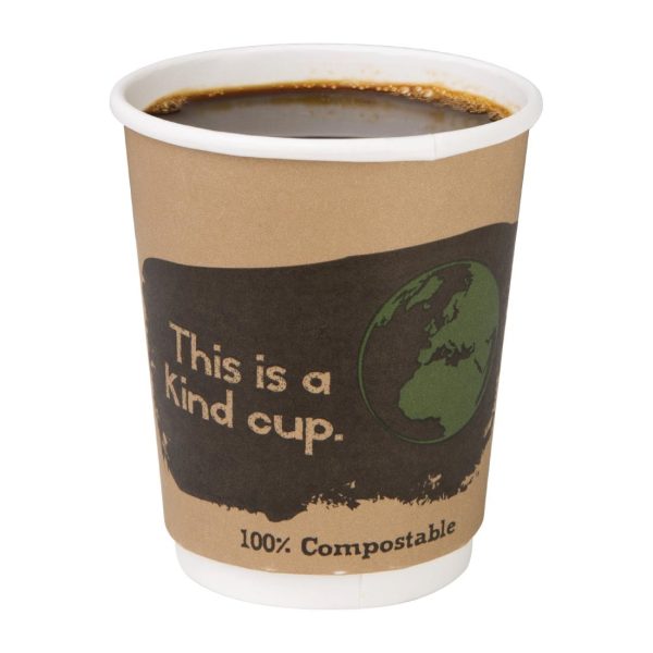 Fiesta Compostable Coffee Cups Double Wall 227ml / 8oz (Pack of 500) - Image 8