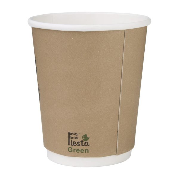 Fiesta Compostable Coffee Cups Double Wall 227ml / 8oz (Pack of 500) - Image 10