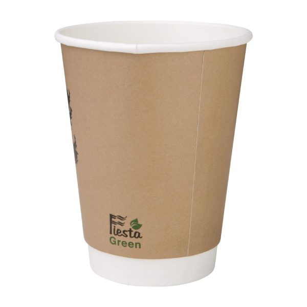 Fiesta Compostable Coffee Cups Double Wall 340ml (Pack of 500) - Image 7