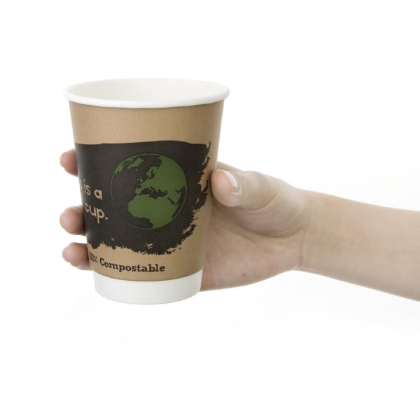 Fiesta Compostable Coffee Cups Double Wall 340ml (Pack of 500) - Image 12
