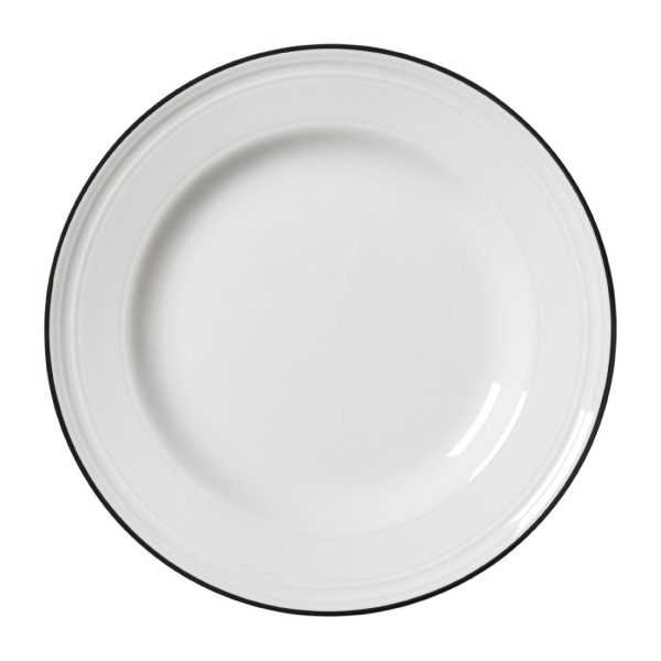 Steelite Bead Black Band Plates 203mm (Pack of 12)