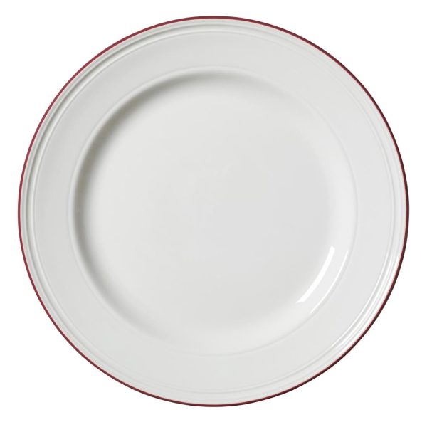 Steelite Bead Maroon Band Plates 285mm (Pack of 6)