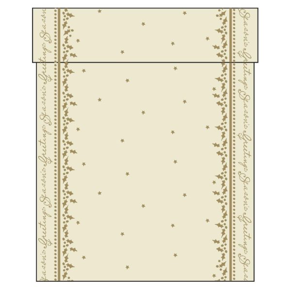 Swansoft Winter Greetings Airlaid Table Runner 38cm x 12m (Pack 6)