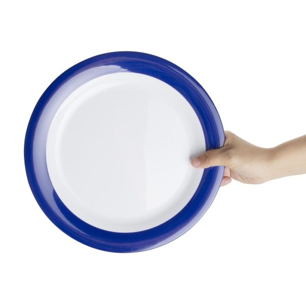 Olympia Kristallon Gala Melamine Blue Rim Plates 268mm (Pack of 6) - Image 5