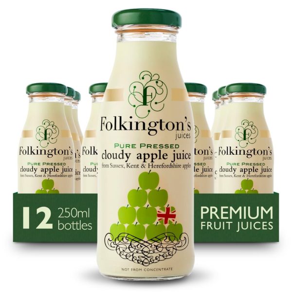 Folkington's Juices Apple Glass Bottle 250ml (Pack of 12) - Image 2