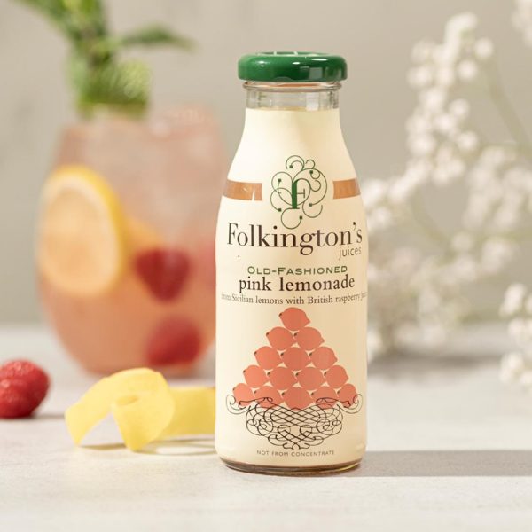 Folkington's Juices Pink Lemonade Glass Bottle 250ml (Pack of 12) - Image 3