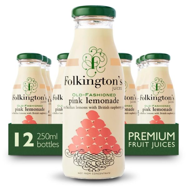 Folkington's Juices Pink Lemonade Glass Bottle 250ml (Pack of 12) - Image 5