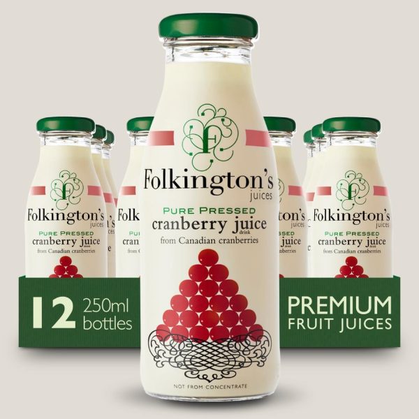 Folkington's Juices Cranberry Glass Bottle 250ml (Pack of 12) - Image 4