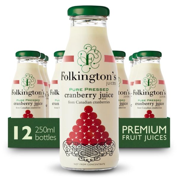 Folkington's Juices Cranberry Glass Bottle 250ml (Pack of 12) - Image 5