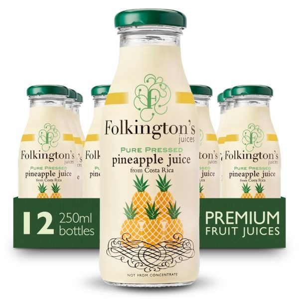 Folkington's Juices Pineapple Glass Bottle 250ml (Pack of 12) - Image 6