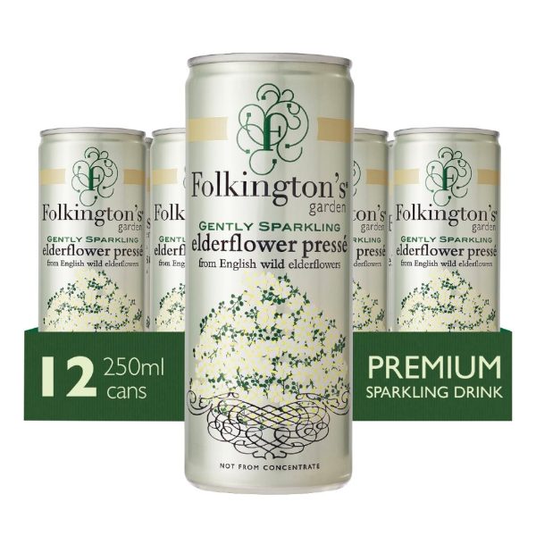 Folkington's Sparkling Drinks Elderflower Can 250ml (Pack of 12) - Image 2