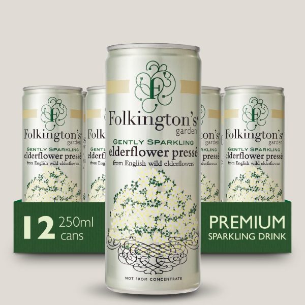 Folkington's Sparkling Drinks Elderflower Can 250ml (Pack of 12) - Image 5