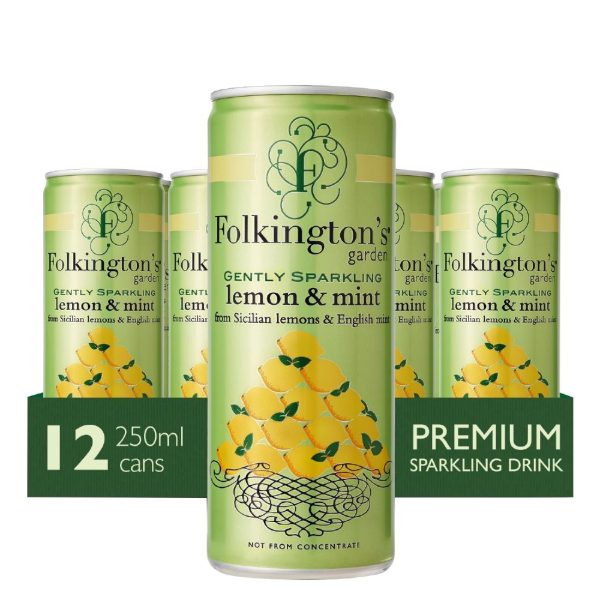 Folkington's Sparkling Drinks Lemon & Mint Can 250ml (Pack of 12) - Image 2