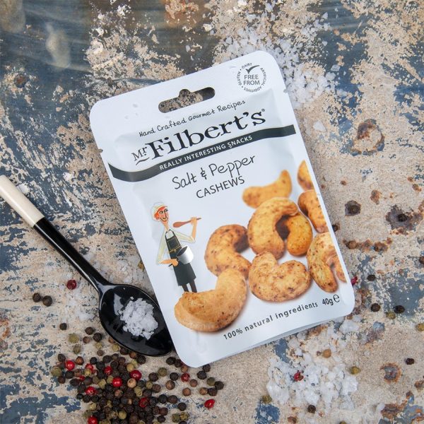 Mr Filbert's Salt & Pepper Cashews 40g (Pack of 20) - Image 3