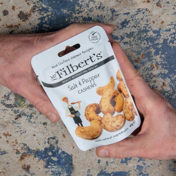 Mr Filbert's Salt & Pepper Cashews 40g (Pack of 20) - Image 4