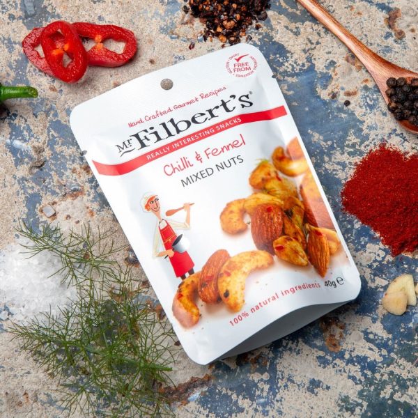 Mr Filbert's Chilli & Fennel Mixed Nuts 40g (Pack of 20) - Image 3