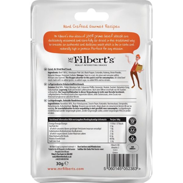 Mr Filbert's Original Biltong 30g (Pack of 20) - Image 2