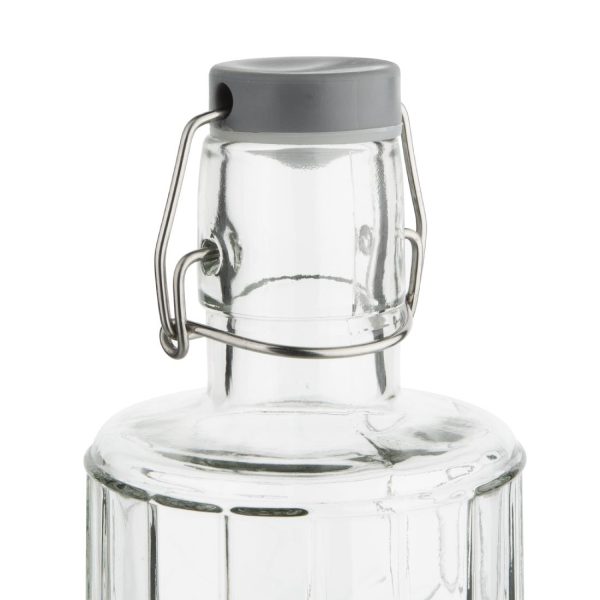 Olympia Geo Glass Water Bottle with Stopper 1Ltr (Pack of 6) - Image 3