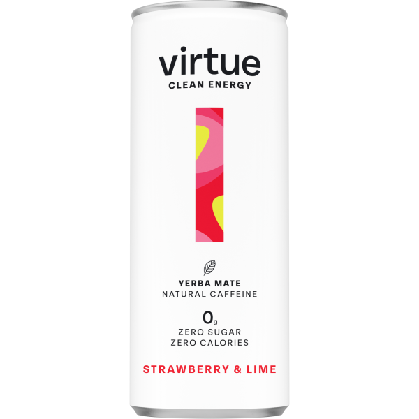 Virtue Yerba Mate – Strawberry & Lime 250ml (Pack of 12)