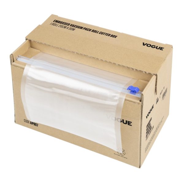 Vogue Vacuum Pack Roll with Cutter Box (Embossed) 200mm width - Image 4