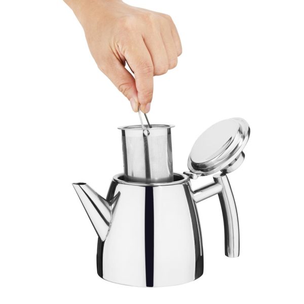 Olympia Conical Insulated Stainless Steel Teapot with Filter 350ml - Image 3