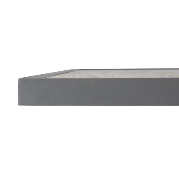 Bolero Wood Grain Effect Outdoor Tempered Glass Table Top Grey Trim 700mm - Image 4