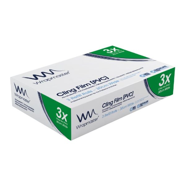 Wrapmaster PVC Cling Film Refill for Wrapmaster Compact 300mm x 225m (Pack of 3) - Image 2