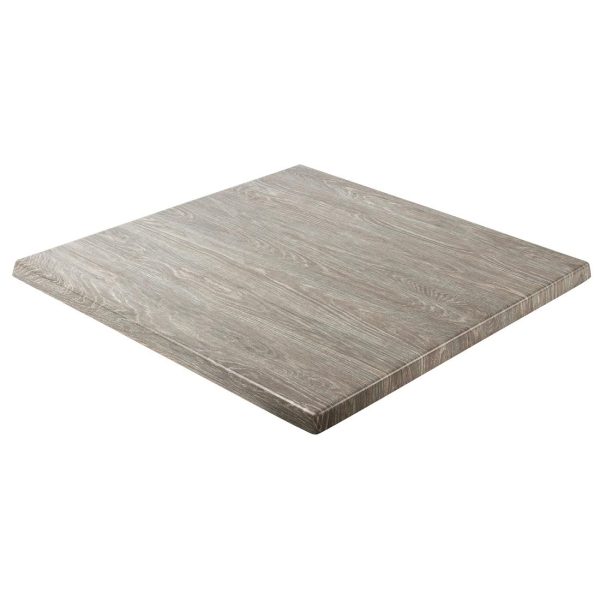 Werzalit Pre-drilled Square Table Top  Limed Oak 600mm - Image 2