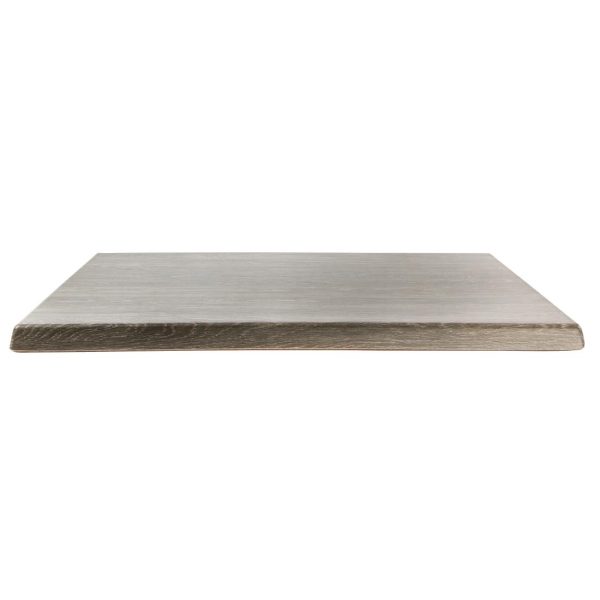 Werzalit Pre-drilled Square Table Top  Limed Oak 600mm - Image 4