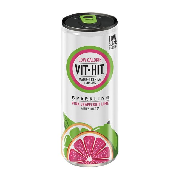 VITHIT Sparkling Pink Grapefruit & Lime Vitamin Water 330ml (Pack of 12) - Image 4