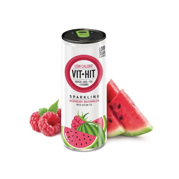 VITHIT Sparkling Raspberry & Watermelon Vitamin Water 330ml (Pack of 12) - Image 3